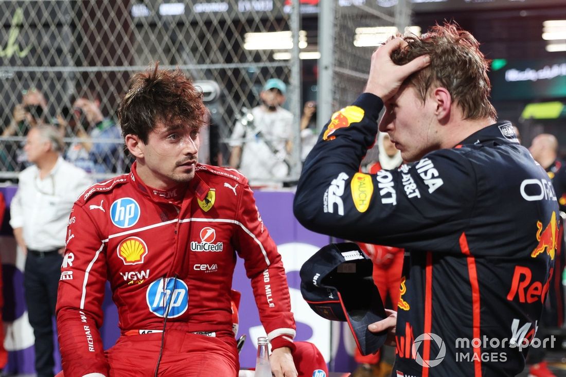 Charles Leclerc, Ferrari, Max Verstappen, Red Bull Racing