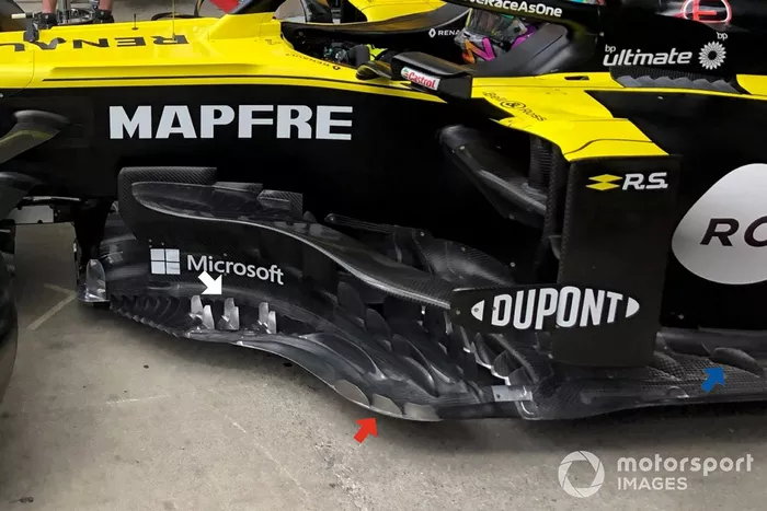 Detalle del bargeboard del Renault F1 R.S.20
