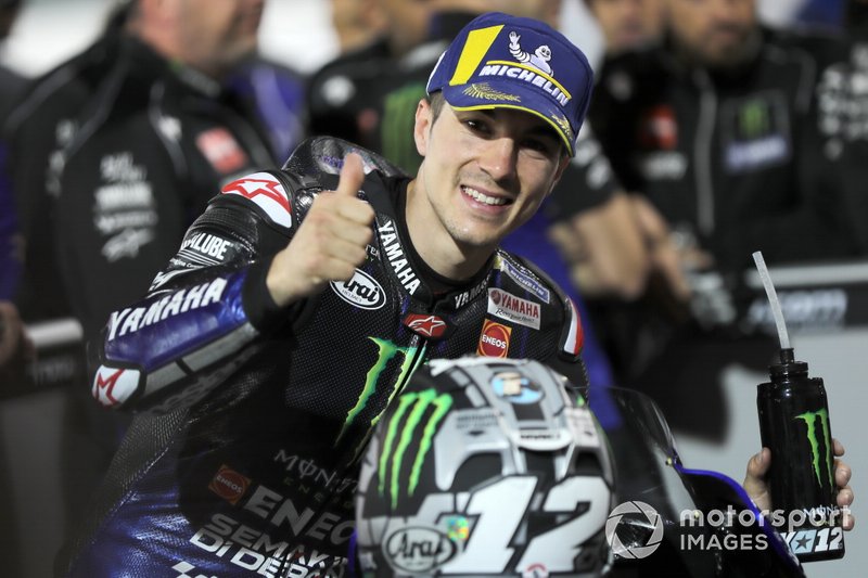 Pole sitter Maverick Vinales, Yamaha Factory Racing