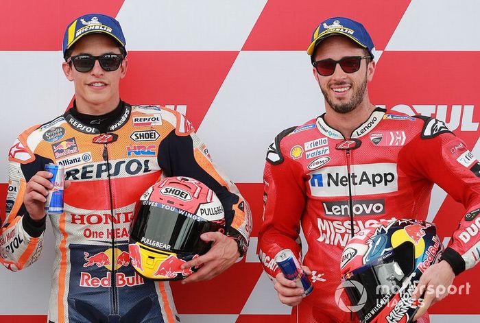 Ganador de la pole Marc Marquez, Repsol Honda Team, tercero, Andrea Dovizioso, Ducati Team