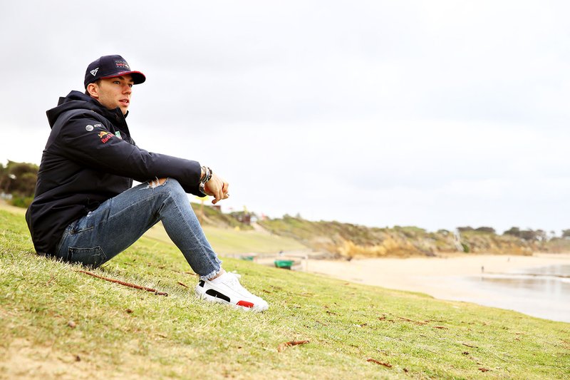 Pierre Gasly, Red Bull Racing prepares to go surfing