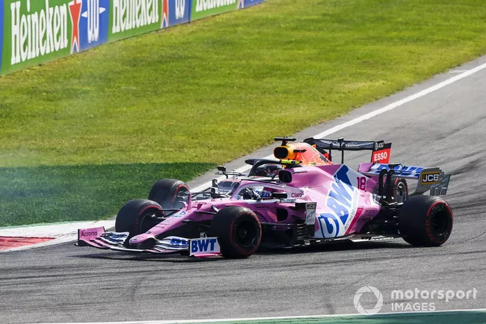 Lance Stroll, Racing Point RP20,  Max Verstappen, Red Bull Racing RB16 
