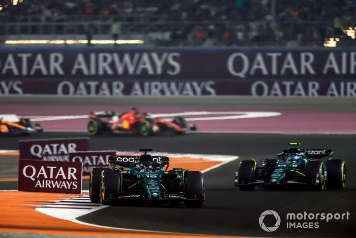 Lance Stroll, Aston Martin AMR23, Fernando Alonso, Aston Martin AMR23