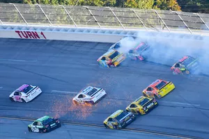 Last lap wreck
