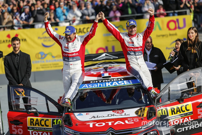 I vincitori Sébastien Loeb, Daniel Elena, Citroën World Rally Team Citroën C3 WRC