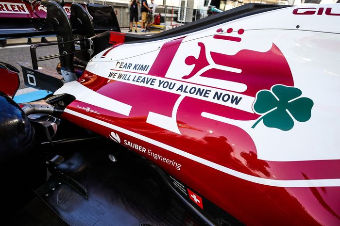 La decoración del coche de Kimi Raikkonen, Alfa Romeo Racing