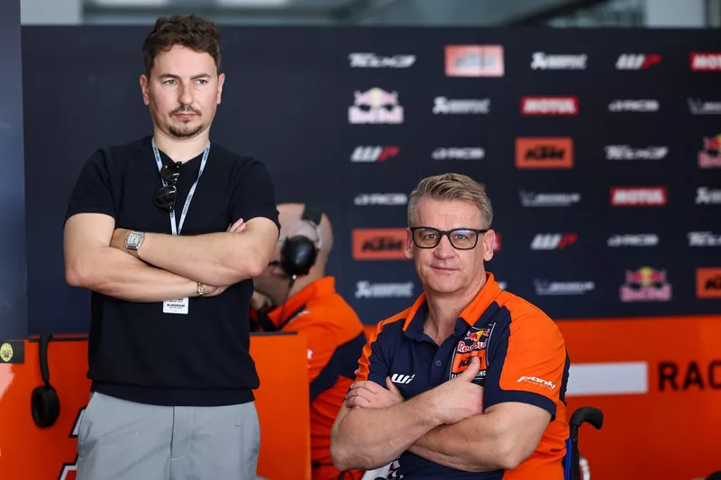 Jorge Lorenzo et Pit Beirer, directeur général de KTM Motorsports