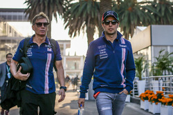 Sergio Perez, Sahara Force India and Xavi Martos, Trainer