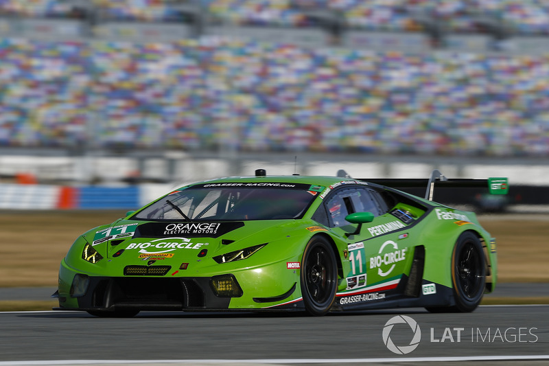 #11 GRT Grasser Racing Team Lamborghini Huracan GT3, GTD: Rolf Ineichen, Mirko Bortolotti, Franck Perera, Rik Breukers