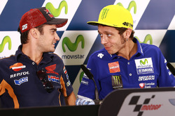 Dani Pedrosa, Repsol Honda Team; Valentino Rossi, Yamaha Factory Racing