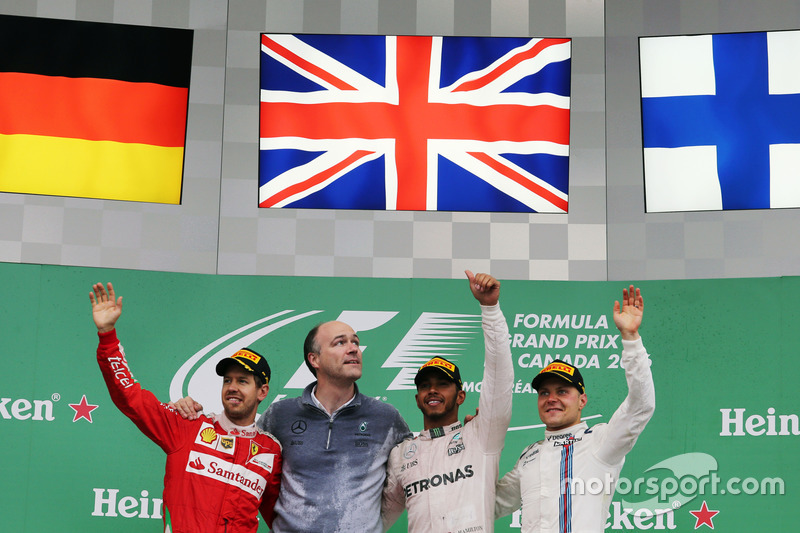 2016 - 1. Lewis Hamilton, 2. Sebastian Vettel, 3. Valtteri Bottas