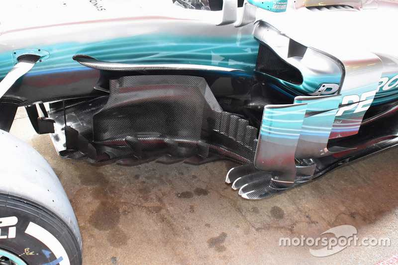 Mercedes AMG F1 W08, detalle lateral
