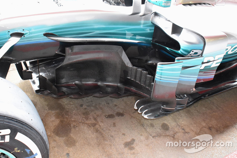 Mercedes AMG F1 W08 detalle lateral