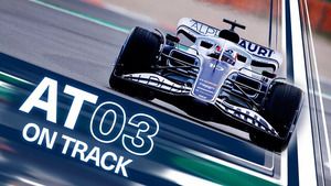 Primeras vueltas del AlphaTauri AT03 en pista