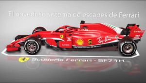 El sistema novedoso de escapes de Ferrari en el GP alemán