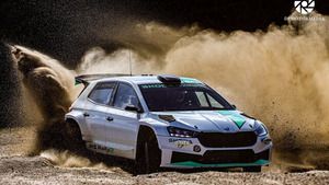 Gus Greensmith - Skoda Fabia RS Rally2 - Testy w Portugalii