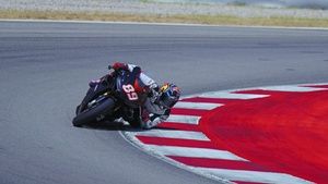 El test privado de Jorge Martín con la Aprilia en Barcelona