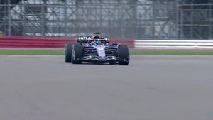 Carlos Sainz i Williams na torze Silverstone