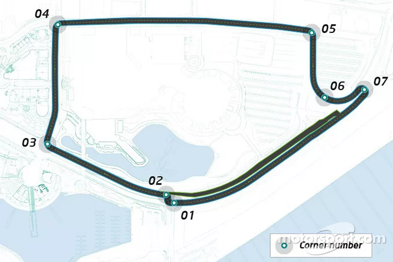 Formula E track layout at Long Beach