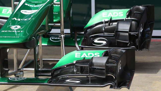 La Caterham cambia musetto e ala anteriore