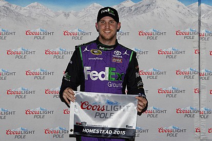 Hamlin takes Homestead pole, Harvick knocked out in second round