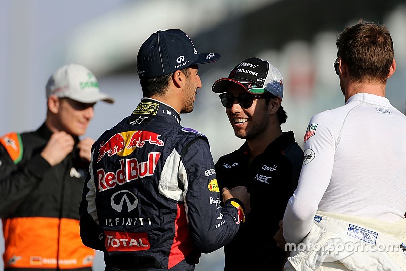 Sergio Pérez, Sahara Force India, Daniel Ricciardo, Red Bull Racing