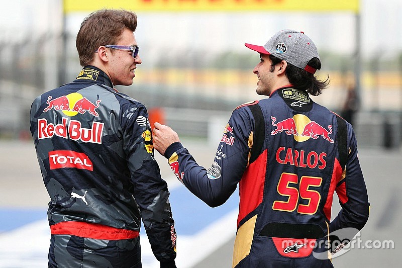 Daniil Kvyat, Red Bull Racing y Carlos Sainz Jr., Scuderia Toro Rosso