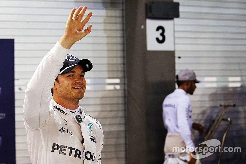 Nico Rosberg, Mercedes AMG F1 celebrates his pole position in parc ferme