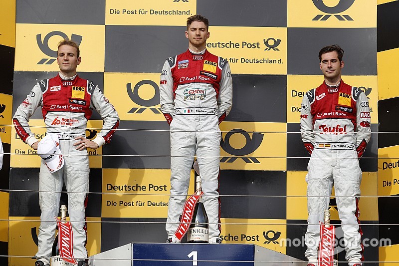 Podio: Ganador de la carrera Edoardo Mortara Audi Sport Team Abt Sportsline, Audi RS 5 DTM; segundo 