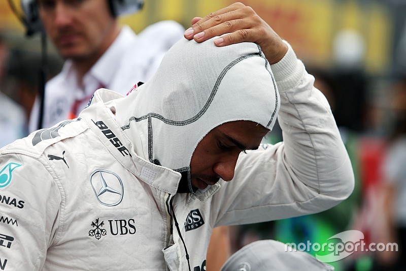 Lewis Hamilton, Mercedes AMG F1 en la parrilla