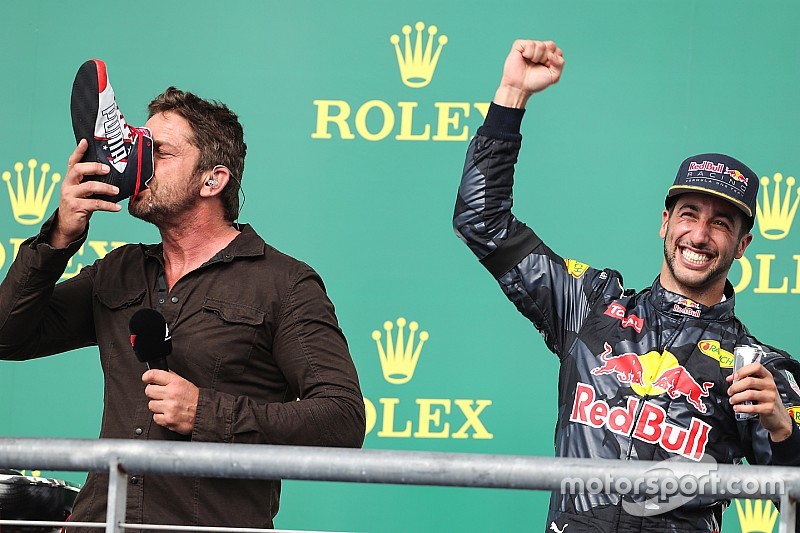 Gerard Butler, Actor y Daniel Ricciardo, Red Bull Racing RB12