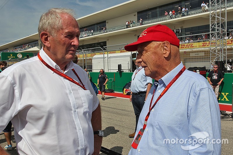 Dr Helmut Marko, Red Bull Motorsport con Niki Lauda, Mercedes