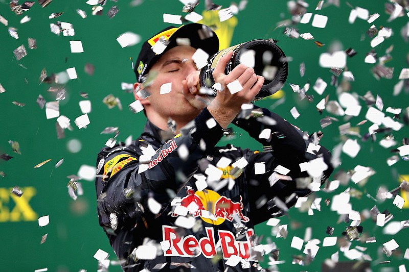 Podium: third place Max Verstappen, Red Bull Racing