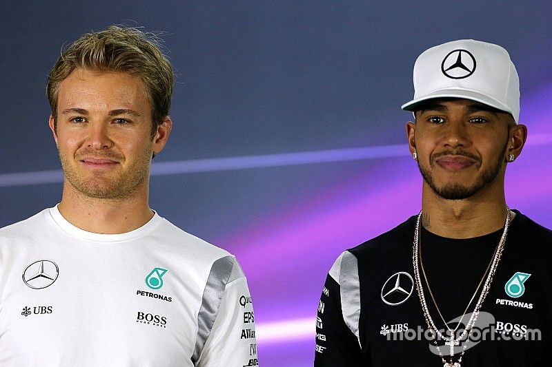 Nico Rosberg, Mercedes AMG F1, Lewis Hamilton, Mercedes AMG F1  during the press conference