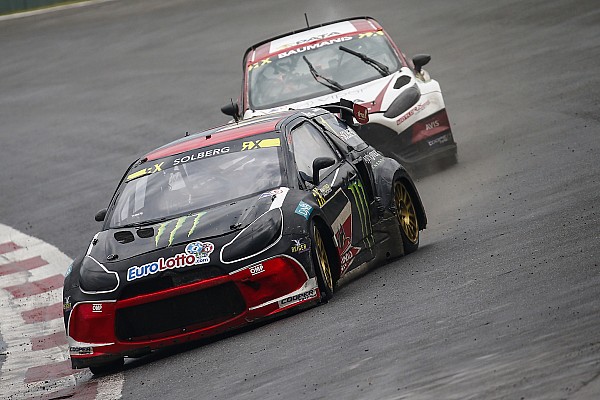 Solberg lidera el Rallycross en un día acortado por lluvia en Argentina