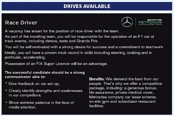 Mercedes busca piloto en Internet