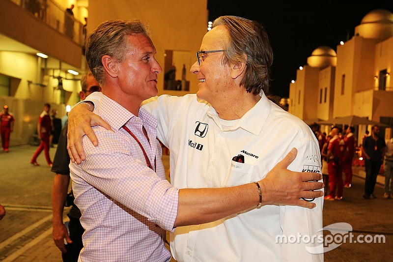 David Coulthard, Red Bull Racing y Scuderia Toro asesor / Channel4 F1 comentarista con Mansour Ojjeh