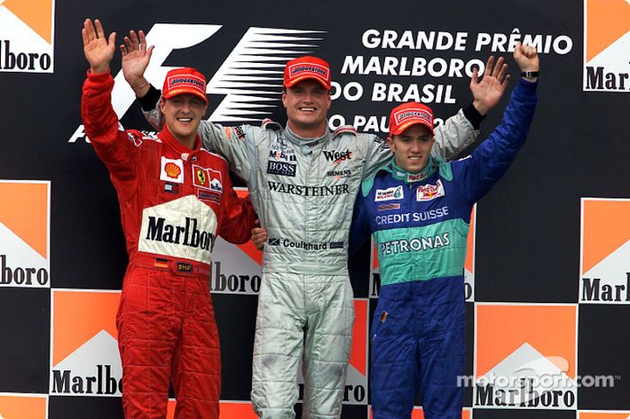 2001: 1. David Coulthard, 2. Michael Schumacher, 3. Nick Heidfeld