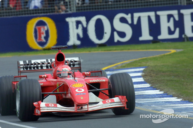 Michael Schumacher on his way to the victory