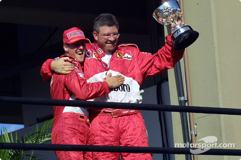 Michael Schumacher and Ross Brawn