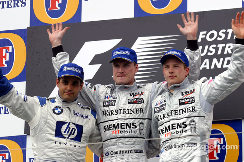 Los nueve podios de Montoya con el FW25 en 2003