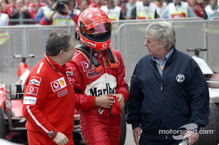 Jean Todt, Michael Schumacher y Herbie Blash