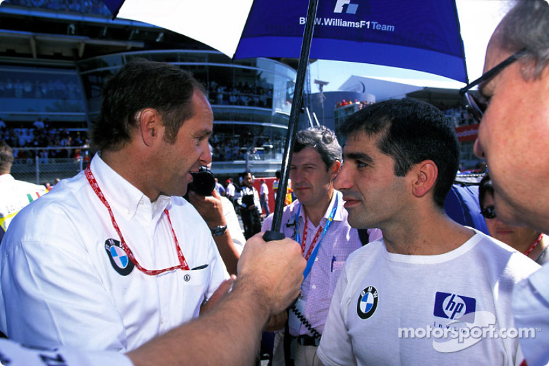 Gerhard Berger and Marc Gene on the starting grid