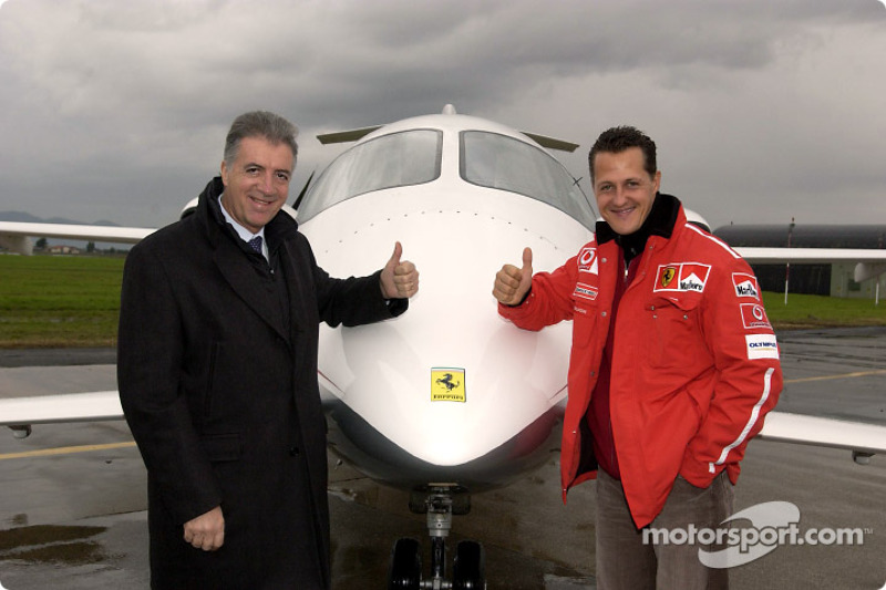 Piero Ferrari and Michael Schumacher