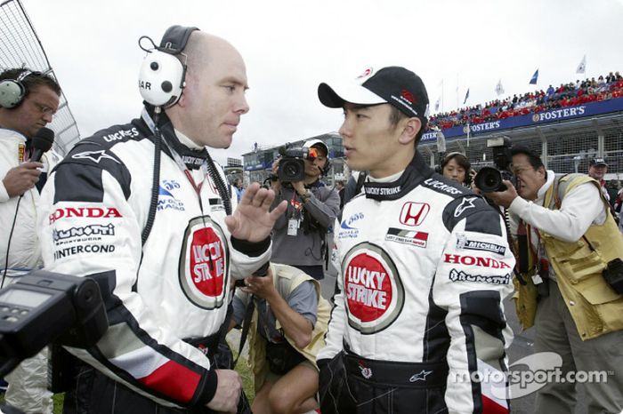 Takuma Sato con Jock Clear