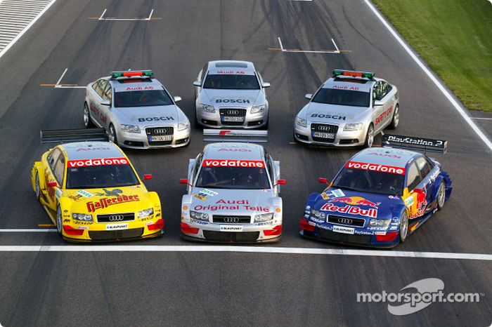 Los Audi A4 y Safety Cars del DTM