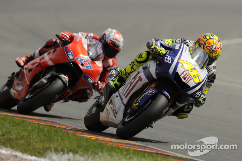 Valentino Rossi, Fiat Yamaha Team y Casey Stoner, Ducati Marlboro Team