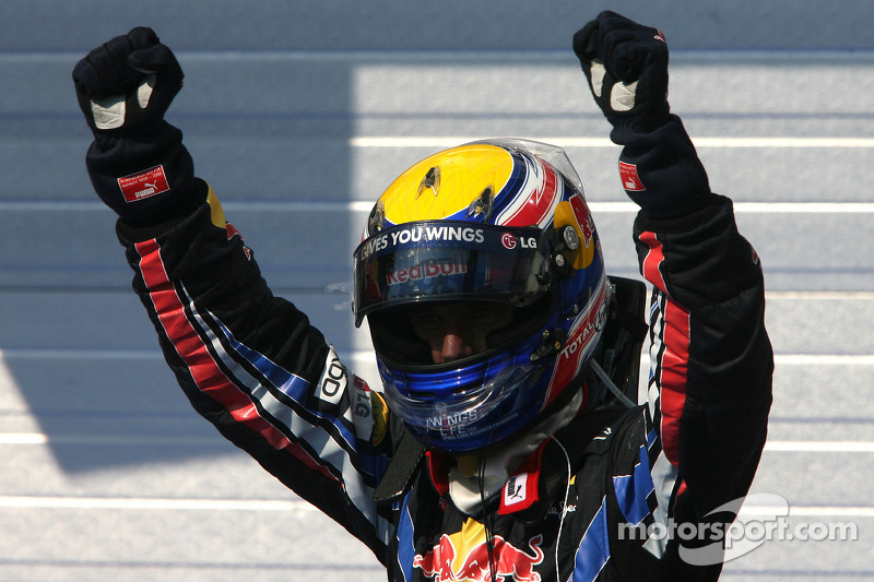 Race winnaar Mark Webber, Red Bull Racing