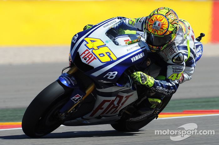Valentino Rossi en 2010 en Motorland, acabó la carrera sexto