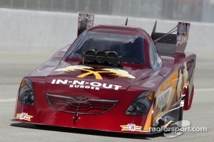 Melanie Troxel aboard her In-n-Out Burger Toyota Camry